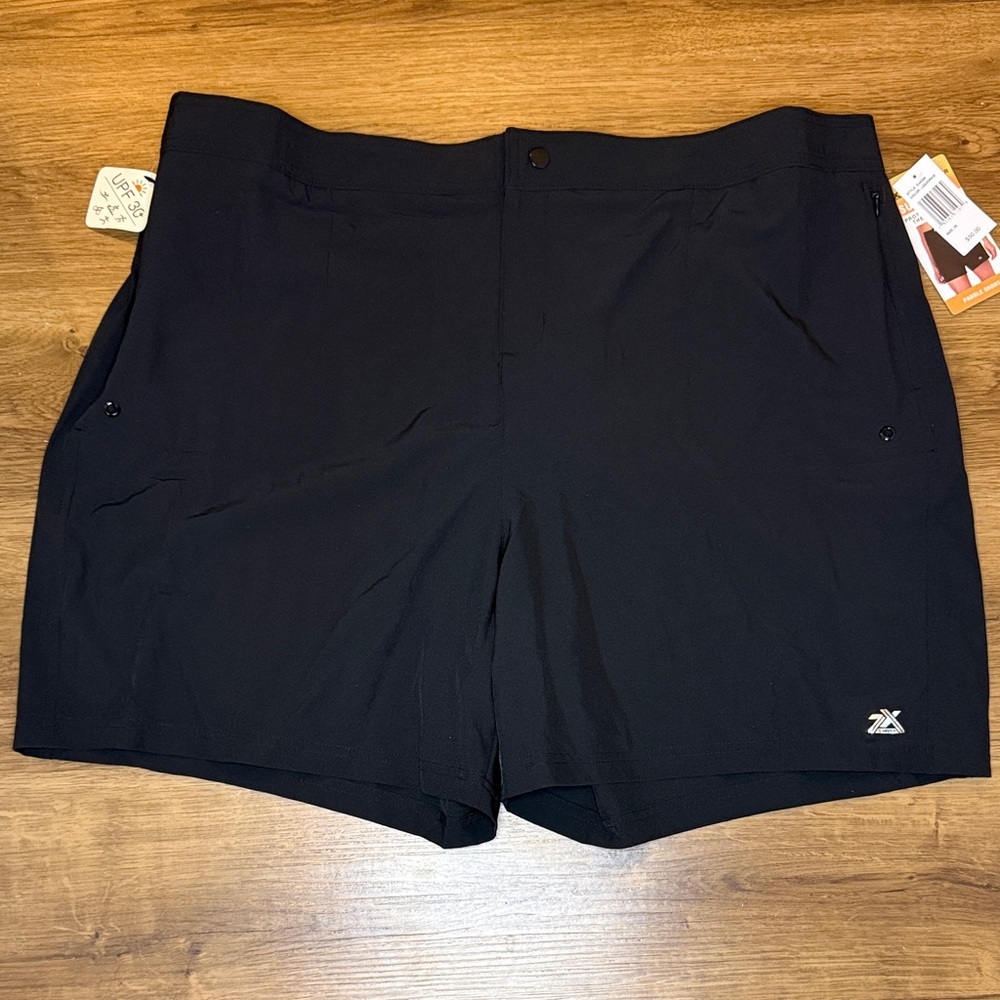 Zeroxposur Paddle Short Sun Smart UPF30+ Black Women’s 3X Flat Front NEW